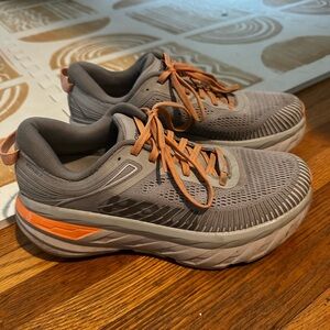 Hoka Women’s Athletic Shoes in Gray and Orange